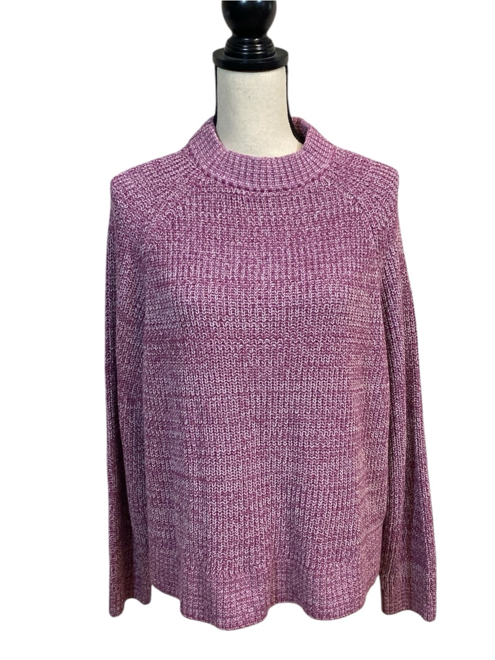 NWT Old Navy Mock Neck Raglan Sleeve Sweater Purple 2X